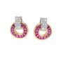Boucles d'oreilles or bicolore rubis et diamant(s)