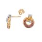 Boucles d'oreilles or bicolore rubis et diamant(s) 
