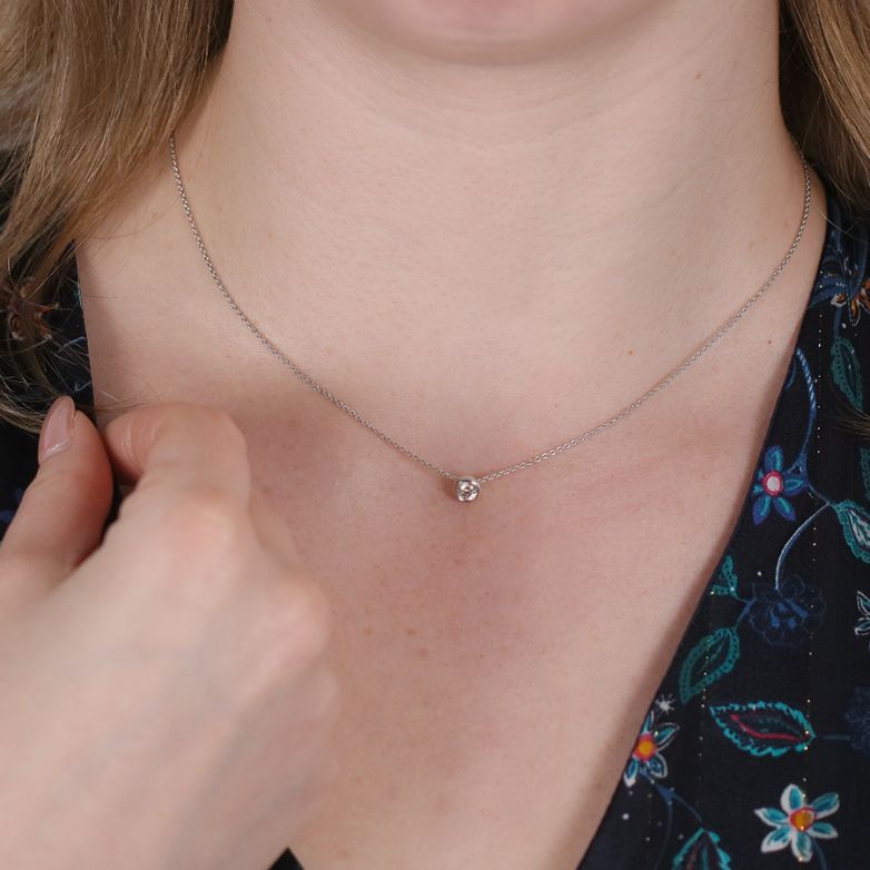 collier or gris diamant (s) 