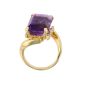 Bague or jaune Améthystes 