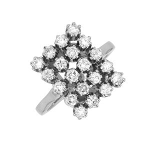 Bague or gris diamant (s) Vintage