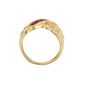 Bague or jaune rubis et diamant(s) 