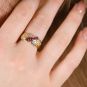 Bague or jaune rubis et diamant(s) 