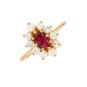 Bague or jaune rubis et diamant(s)