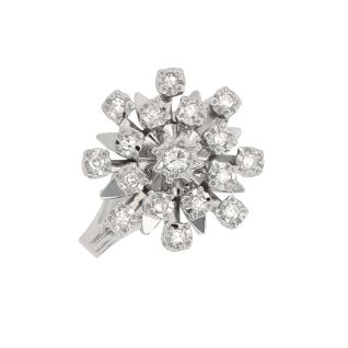 Bague or gris diamant (s) Vintage