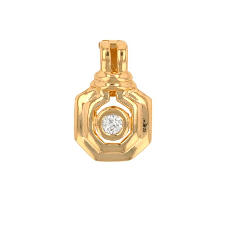 Pendentif or jaune diamant (s) Vintage 