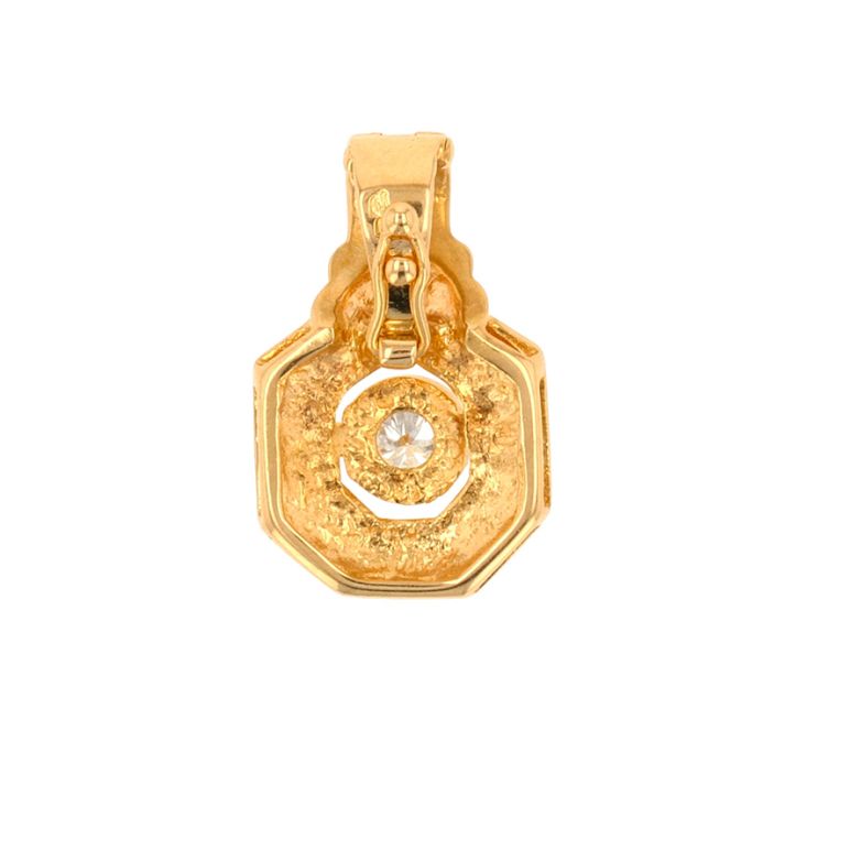 Pendentif or jaune diamant (s) Vintage 