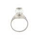 Bague or gris aigue-marine 