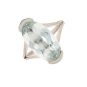 Bague or gris aigue-marine