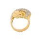 Bague or jaune rose de diamants Vintage 