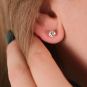 Boucles d'oreilles or jaune diamant (s) 