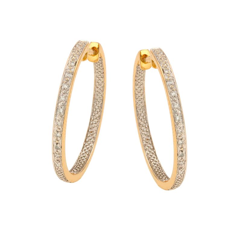 Boucles créoles or jaune diamant (s)
