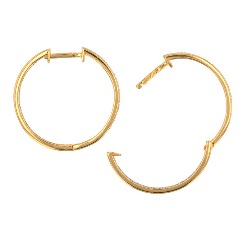 Boucles créoles or jaune diamant (s) 