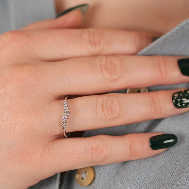 Bague or gris diamant (s) 
