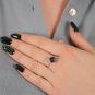 Bague or gris diamant,P.fine topaze