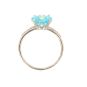 Bague or gris diamant,P.fine topaze