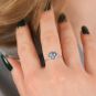 Bague or gris diamant,P.fine topaze