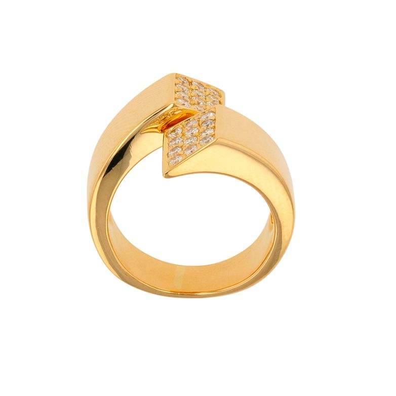 Bague or jaune diamant (s) 