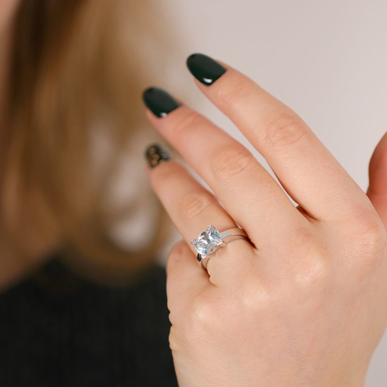 Bague or gris diamant,P.fine 