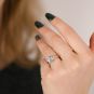 Bague or gris diamant,P.fine 