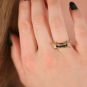 Bague or jaune saphir et diamant(s) 