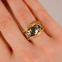 Bague or jaune saphir et diamant(s) 