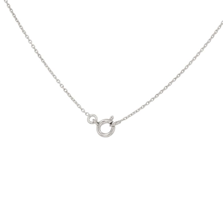 Collier maille forçat or gris diamant (s) 