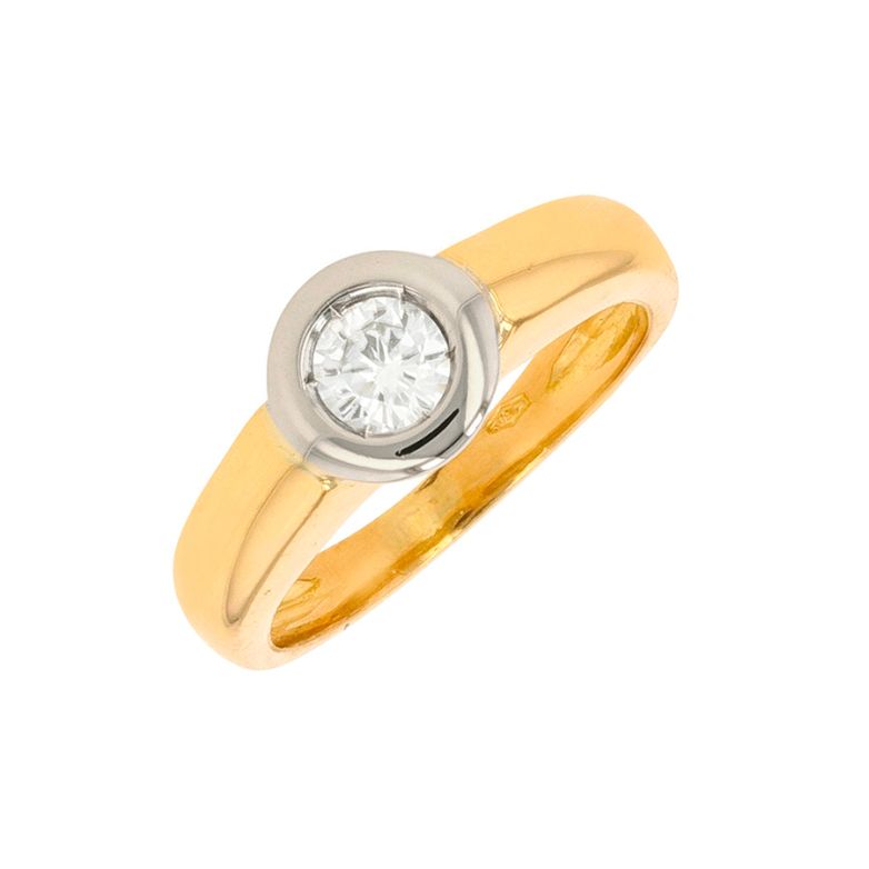 Bague or bicolore diamant (s)