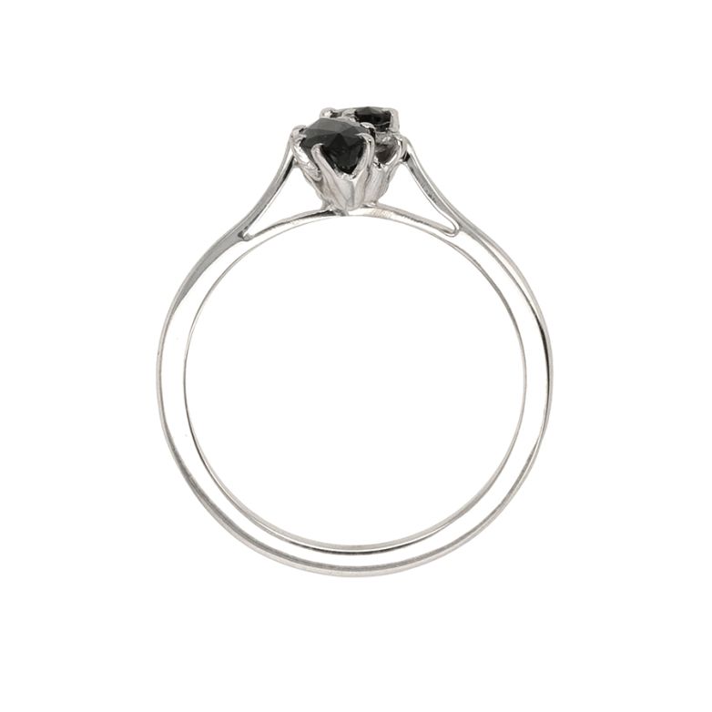 Bague or gris saphir et diamant(s) 