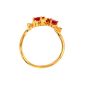 Bague or jaune rubis et diamant(s) 