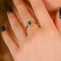 Bague or jaune saphir et diamant(s) 