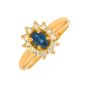 Bague or jaune saphir et diamant(s)