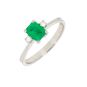 Bague or gris émeraude et diamant(s)