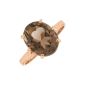 Bague or rose quartz