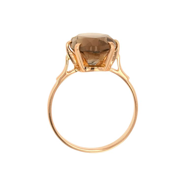 Bague or rose quartz 