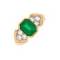 Bague or jaune émeraude et diamant(s)