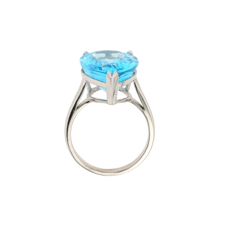 Bague or gris Topaze 