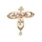 Broche or bicolore diamant(s) t. ancienne 