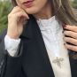 Broche or bicolore diamant(s) t. ancienne 