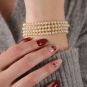 Bracelet or jaune Perle de culture Vintage 