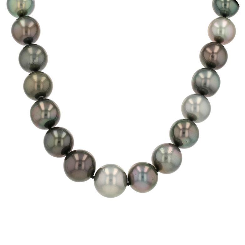 collier perles de culture or gris Perle de Tahiti