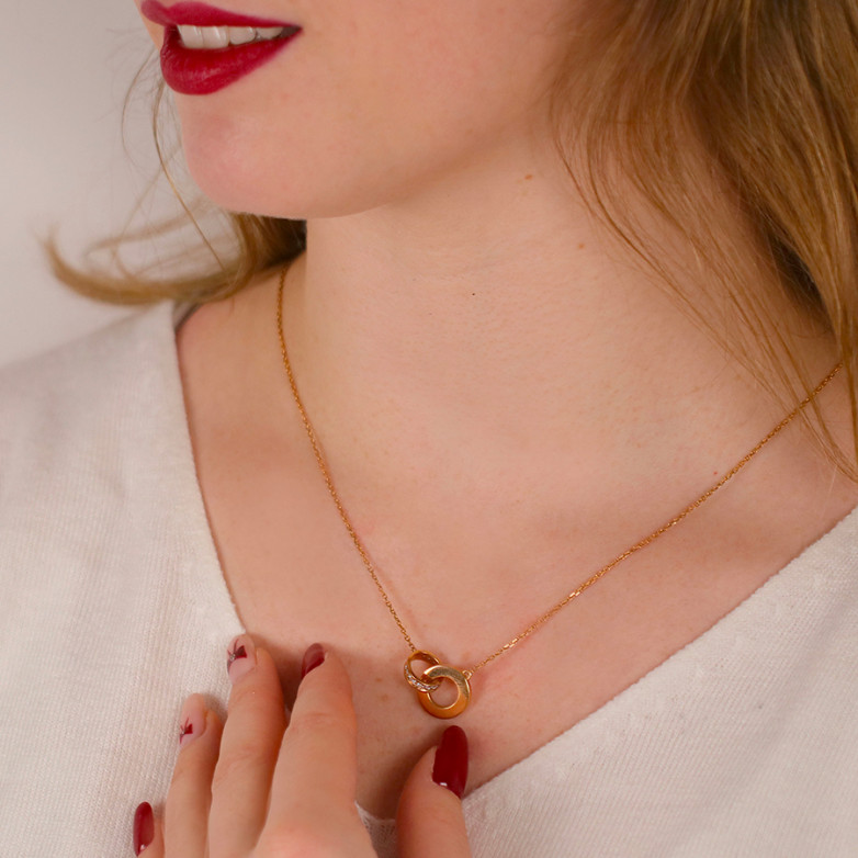 Collier diamants 0.10 carat...