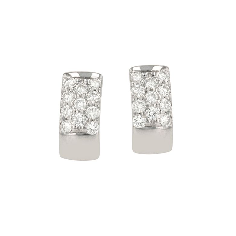 Boucles d'oreilles or gris diamant (s)