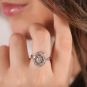 Bague or gris diamant (s) Vintage 