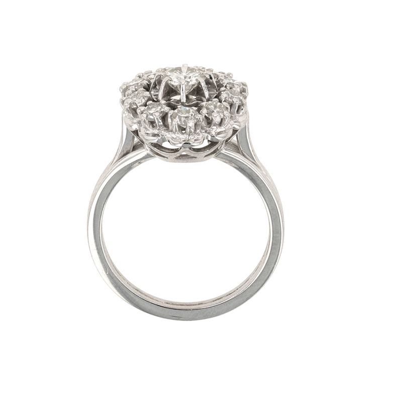 Bague or gris diamant (s) Vintage