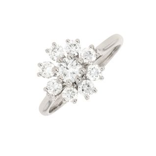 Bague or gris diamant (s) Vintage 