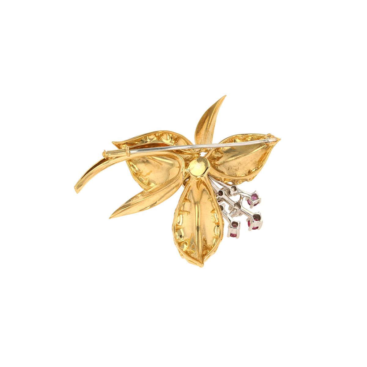 Broche Vintage Or Cristaux Diamant Et Boréalis Poire - Occasion, Sans Marque