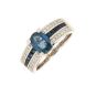 Bague or gris saphir et diamant(s)