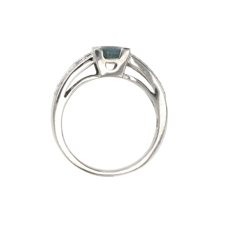 Bague or gris saphir et diamant(s) 