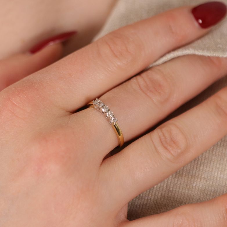Bague or bicolore diamant (s) 